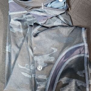 Lululemon Athletica Camouflage Capris - Gray and Blue